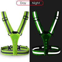 Gilet réfléchissant pour le travail de la nuit, veste de Construction, cyclisme, tenue de course à LED