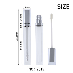 Irisé bleu carré Tube brillant à lèvres 7ml brillant conteneur Transparent brillant à lèvres baguette Tubes pour cosmétiques - Product Image 6