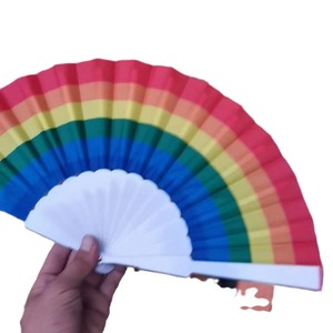 Vente en gros <span class=keywords><strong>pas</strong></span> <span class=keywords><strong>cher</strong></span> personnalisé imprimé logo main pli ventilateur bonne qualité arc-en-ciel personnalisé Promotion Snap pli ventilateur pour les cadeaux - Product Image 4