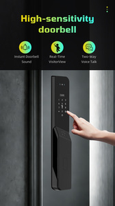 Cerradura Inteligente para Puerta con Reconocimiento Facial 3D Glomarket, Huella Dactilar, Videoportero en la Nube, Soporte Multilingüe, Seguridad para el Hogar con WiFi Tuya - Product Image 4