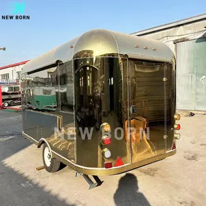 Food vending van catering trailer retro electric food truck con cucina completa street mobile food truck cart