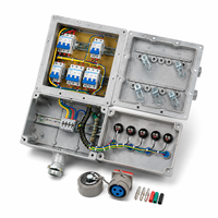 Boîtier de distribution d'alimentation antidéflagrant AC 10A 16A 100A, panneau de commande IIB IIC en alliage d'aluminium moulé, disjoncteur industriel MCB IP66