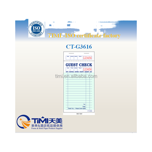 2016 CT-G3616 Grünes Geprägtes Restaurant-Gästerechnungsbuch Beschichtetes Papier Digitaldruck Karton Kraftpapier Zeitigedrucktes Papier - Product Image 1