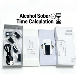 Airsense K1 Professionnel – Testeur d'alcoolémie portable avec capteur à pile à combustible, détection instantanée de 0,400 % <span class=keywords><strong>BAC</strong></span> et <span class=keywords><strong>calcul</strong></span> du temps de sobriété - Product Image 1