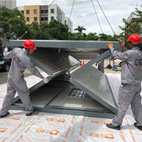 Facile À Installer 20 Ft Pliable Conteneur Maison Studio 2 Étage Préfabriquée Récipient De Bureau Pliage