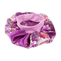 Bonnet de nuit en satin de soie élastique pour femme, imprimé floral, pour usage quotidien, bonnet de beauté en satin pour l'été
