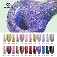 Vernis à ongles gel UV/LED 15ml 24 couleurs, paillettes diamantées platine, French, écologique, longue tenue, flacon DIY Designer