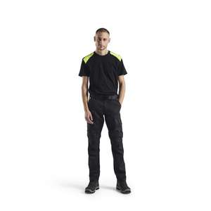 BLAKLADER - 337910429933XL T-shirt Noir/Jaune-EAN 7330509604595 T-SHIRTS DE TRAVAIL ET POLO - Product Image 3