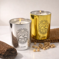 Bougie parfumée de luxe OEM plaquée électrolytiquement, boîte cadeau sur mesure, choix de cadeau haut de gamme