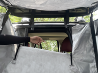 Tente de douche portable en aluminium et toile imperméable avec bande LED intégrée pour camping extérieur, utilisation latérale de voiture, bain et toilettes