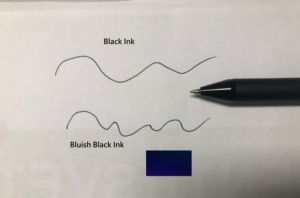 Stylo promotionnel personnalisé avec logo Kaco, en plastique pur, encre gel sportive 0,5 mm, noir/bleuté, impression UV/numérique/laser, pour hôtels et complexes hôteliers - Product Image 6