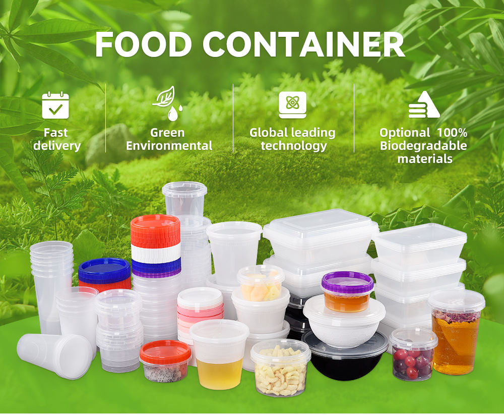 Recycle 750ML Tamper Proof Plastic Salad Lunch Plastic Take Away