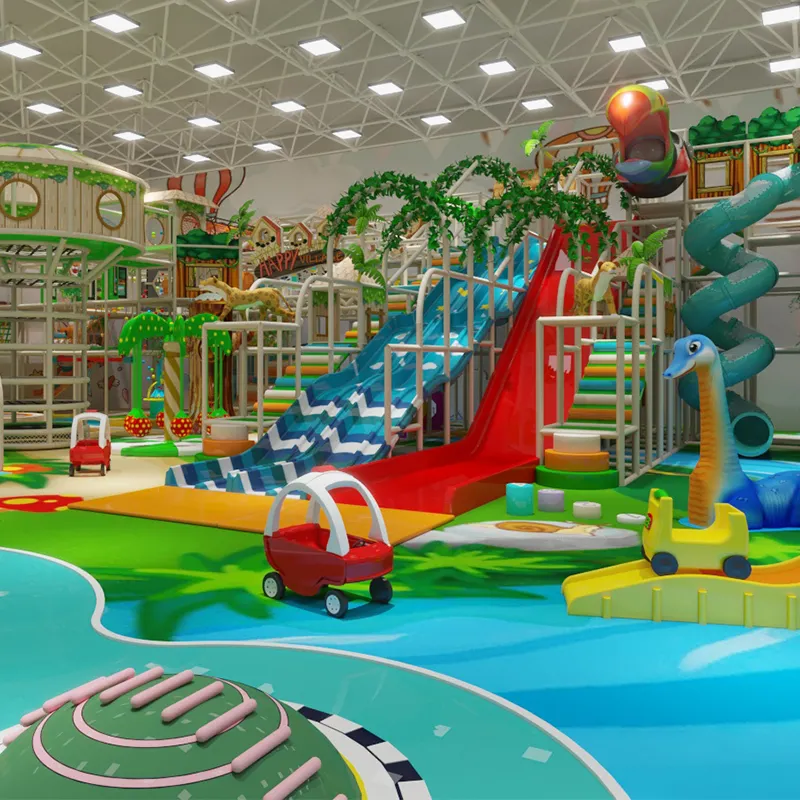 Comercial novo estilo criança crianças Soft Play diversões equipamentos selva crianças brincam área Playground Indoor slides conjuntos