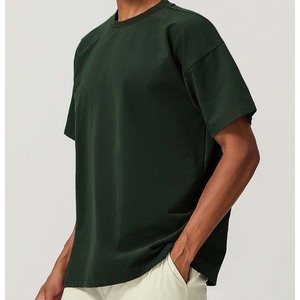 Camisetas Yiyi de Corte Holgado con Cuello Redondo, Mezcla de Algodón, Deportivas y Casuales <span class=keywords><strong>para</strong></span> Hombre, Transpirables, Suaves al Contacto con la Piel, que Absorben el Sudor - Product Image 3