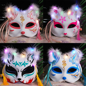 Maschera Luminosa Volpe PVC Mezza Faccia Antica Lucciola per Halloween, per Bambine, Anime Giapponesi, Animali, Natura CN Eight Hundred - Product Image 5