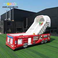Parc de trampolines gonflables géants pour camions de pompiers, aire de jeux gonflable extérieure pour enfants