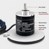 Encodeur incrémental rotatif photoélectrique E6B2-CWZ6C NPN OC 5-24VDC 6000 tr/min IP50 40mm de qualité industrielle pour l'automatisation, fiable