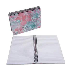 Material escolar americano, 100 folhas, caderno espiral de composição de marmore, capa dura, papelaria