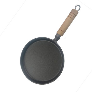 Cast Iron Uncoated Frying Pan Round Durable For Stir Frying Deep Frying Pan Frying - Product Image 2