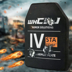 แผ่นเกราะป้องกันตัวแบบเซรามิก แผ่นเสริมเกราะหน้าและหลัง สำหรับอุปกรณ์ป้องกันทางยุทธวิธีระดับ III และ IV ทำจากอะลูมินา เพื่อความปลอดภัย - Product Image 1