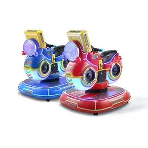 Coin Operated 3D Interaction Competitive Motorcycle Kiddie Tide Swing Machine With Lights