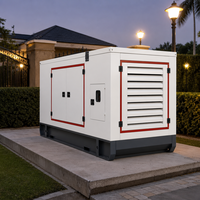 Groupe électrogène diesel étanche de 15 kW pour alimentation de secours résidentielle LINGGE Triphasé 400V 50Hz avec ATS