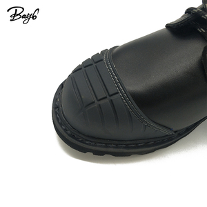 Action Leather Style Classic Fashion Half Steel Toe Work <strong>Boots</strong> for <strong>Man</strong> Custom <strong>Black</strong> - Product Image 5