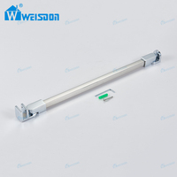 Installation facile Connecteur de tube chromé pour salle de bain Quincaillerie de porte de douche Barre de support de porte de douche en acier inoxydable