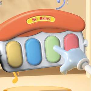 Tapis rampant <span class=keywords><strong>pour</strong></span> bébé en coton avec motif de dessin animé suspendu ajouter des garde-corps activité musique tapis de sol jouer au <span class=keywords><strong>piano</strong></span> jouets <span class=keywords><strong>pour</strong></span> bébé - Product Image 2