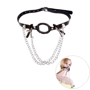 Çiftler kitleri için yetişkin deri zincir fiş yumuşak top Couples açık ağız BDSM BDSM oyuncaklar seks oyuncakları - Product Image 5