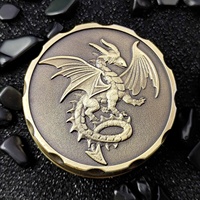Dés en métal de haute qualité en bronze DND Large Roulette D20 pour les jeux de rôle