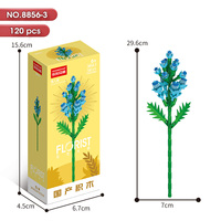 Set Blok Kreatif 75 Potongan Buket Bunga Kosmos Blok Bangunan Florist Edukatif DIY Konstruksi dan Mainan Model