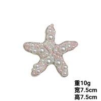 Personnalisé fait à la main strass perlé coquille étoile de mer méduse cheval de mer étoile suspendu corde patchs cristal sac lanière Patch