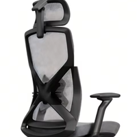 Chaise de bureau exécutive réglable au design contemporain, appui-tête 3D, cuir synthétique neuf, moulage par injection monobloc