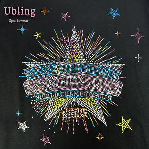 Logotipo personalizado Bling <span class=keywords><strong>Rhinestone</strong></span> Heat Transfer Design Deslumbrante <span class=keywords><strong>Rhinestone</strong></span> Heat Press <span class=keywords><strong>Rhinestone</strong></span> Ferro em transferências para T Shirt - Product Image 1