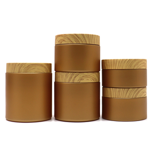 100ml 120ml 150ml 200ml 250ml mờ mờ hổ phách màu đen bao gồm lọ nhựa có nắp đậy bằng tre - Product Image 1