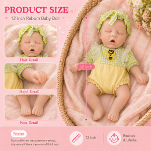BAkwbwBY Muñeca Bebé <span class=keywords><strong>Reborn</strong></span> Realista de 12 Pulgadas para Venta al por Mayor, Muñeca Bebé de Vinilo Realista con Cuerpo Neutral de Niño o Niña - Product Image 4