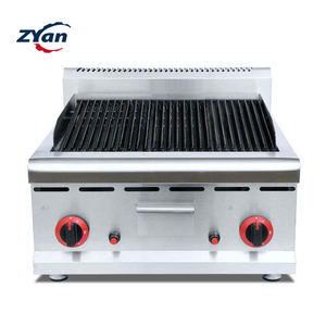 Nouveau <span class=keywords><strong>Barbecue</strong></span> Commercial <span class=keywords><strong>Radiant</strong></span> Robuste <span class=keywords><strong>à</strong></span> <span class=keywords><strong>Gaz</strong></span> et Charbon de Bois, de Table, avec Pierre de Lave - Product Image 4