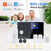 Système d'alarme de sécurité domestique intelligent Tuya WiFi 4G GSM avec écran TFT 2,4 pouces, alarme antivol sans fil RFID PST-WG103-4GEU