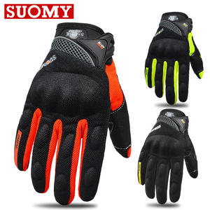 Gants de moto pour hommes, à doigts courts, en silicone respirant, antidérapants, en polyester, pour la conduite estivale en extérieur - Product Image 1