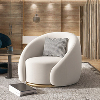 Weißer Sofa-Sessel für Freizeit Drehbarer Stuhl Leichter Luxus Designer Modern Verstellbarer Faulenzerstuhl für Wohnzimmer