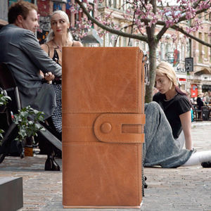 Sac à main unisexe vintage rétro simple en cuir véritable grande capacité avec porte-cartes multiples, boucle dissimulée et porte-monnaie anti-RFID court - Product Image 3