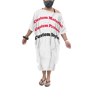 Vestidos holgados de moda para mujer, Poncho con hombros descubiertos, vestidos personalizados de estilo <span class=keywords><strong>Tribal</strong></span> polinesiano con estampado de <span class=keywords><strong>tatuaje</strong></span> Floral para verano, 2022 - Product Image 5