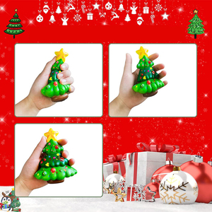 Nouveau jouet de Noël en mousse PU souple, Père Noël à presser, jouet de Noël à rebond lent, jouet de Noël en dessin animé - Product Image 3
