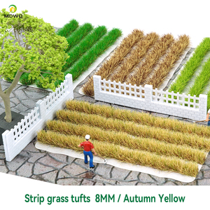 Cỏ nhựa giả dạng dải, cụm cỏ 8MM, mô hình thu nhỏ mô phỏng cảnh quan, bàn cát cho tàu hỏa mô hình - Product Image 6