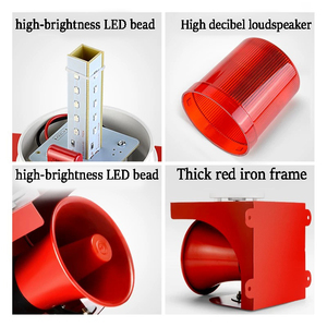 Système de sécurité domestique avec annonce vocale à haut volume, alarme sonore et lumineuse infrarouge antivol, WiFi, plastique - Product Image 2