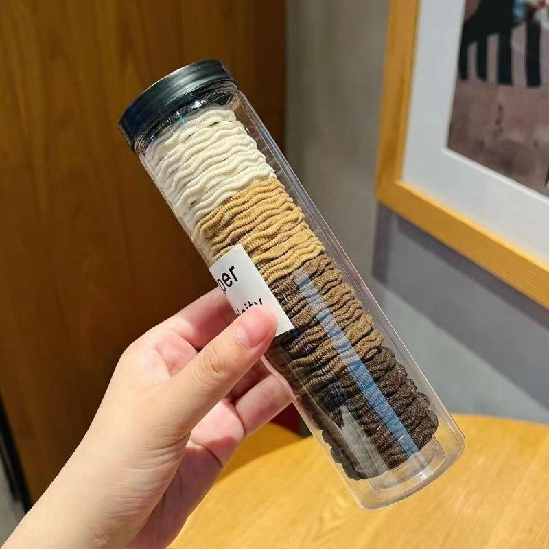 6 extensions de cheveux vague couleur café 20 pièces dans un bocal