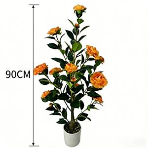 Arbre de camélia artificiel, faux arbre de camélia, arbre de camélia en pot - Product Image 2