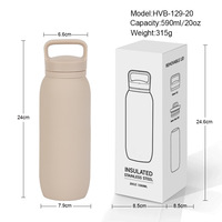 Nouveau Gobelet Isotherme Portable 20oz 2026 avec Poignée, Double Paroi Sous Vide, Intérieur en Acier Inoxydable 304, Idéal pour l'Export