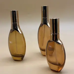Großhandel runde nachfüllbare glas-sprühflasche 50 100 ml kundendefinierte leere luxuriöse parfümflasche mit boxverpackung